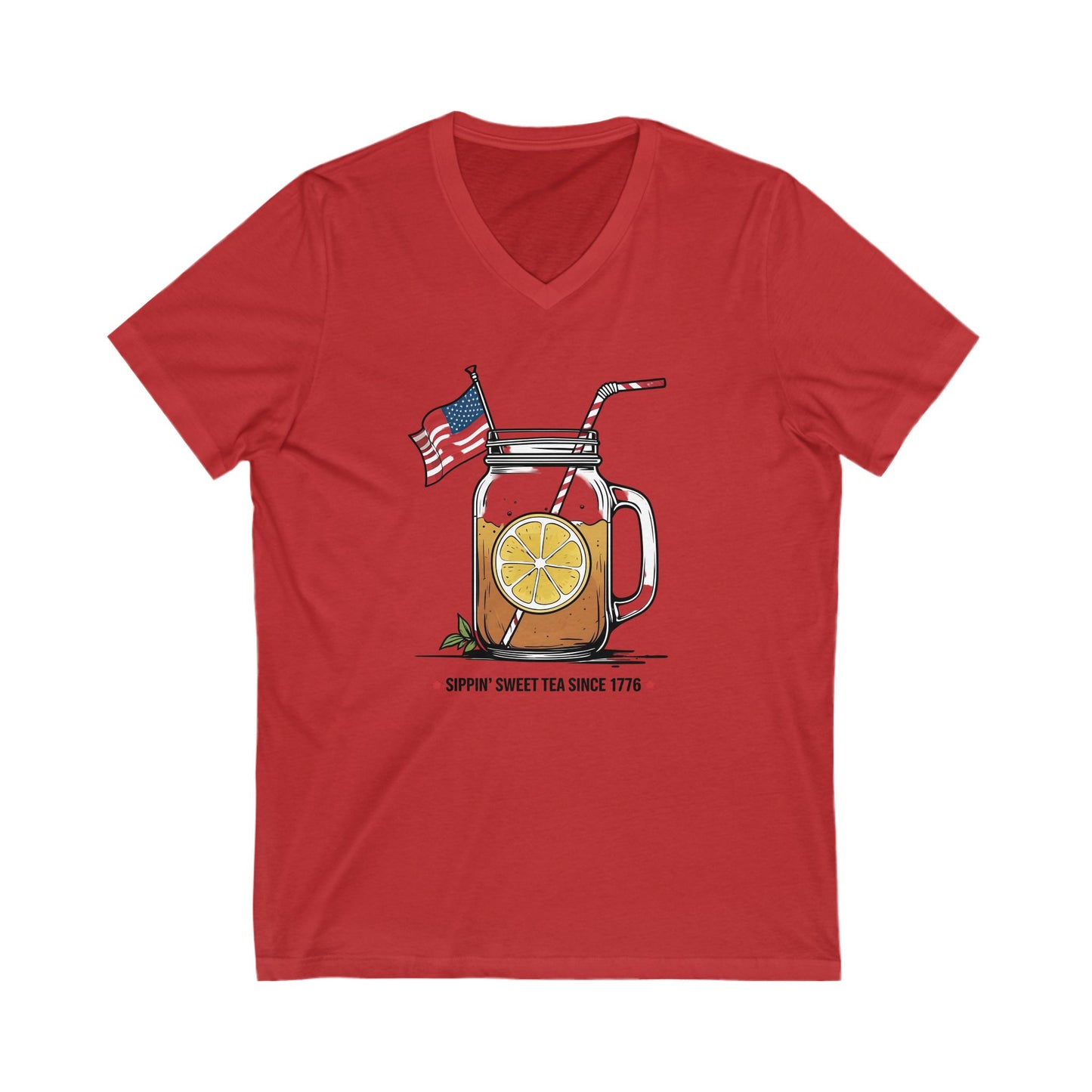 Patriotic Sweet Tea V-Neck Tee | Casual Summer Shirt
