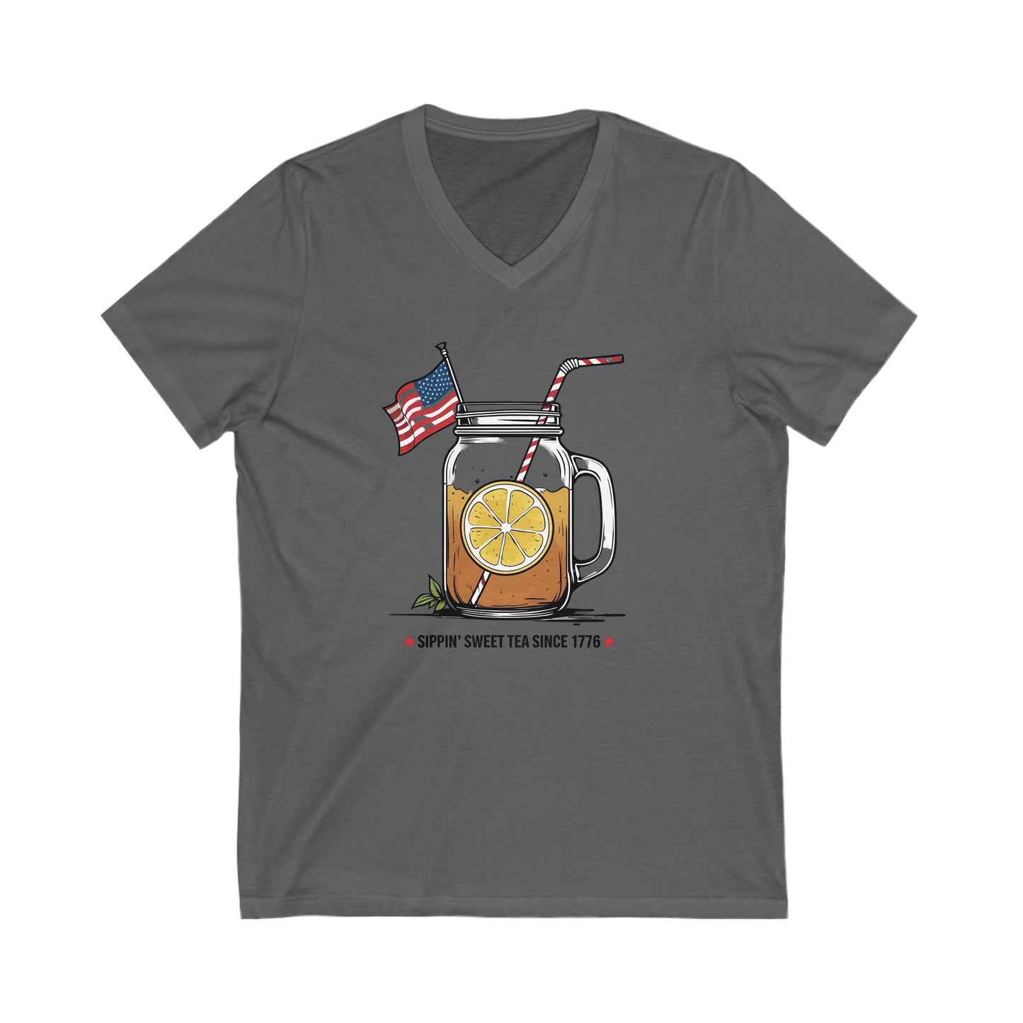 Patriotic Sweet Tea V-Neck Tee | Casual Summer Shirt