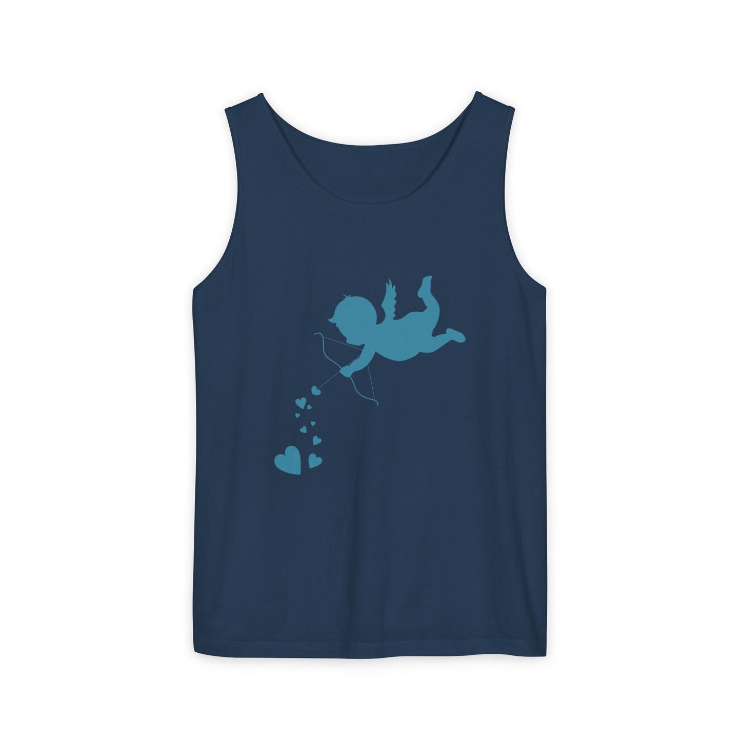 Cupid Love Tank Top - Unisex Garment-Dyed Shirt for Valentine's Day