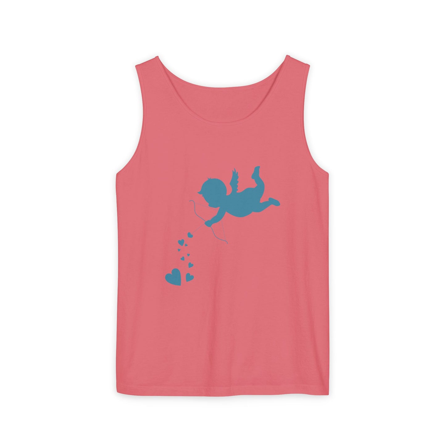 Cupid Love Tank Top - Unisex Garment-Dyed Shirt for Valentine's Day