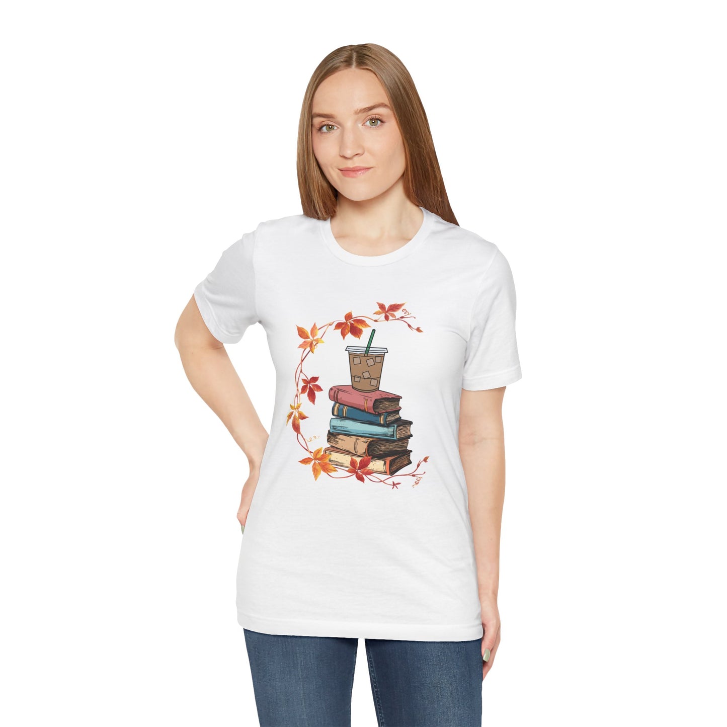 Cozy Autumn Book Lover Tee - Perfect for Fall Reading & Coffee Lovers