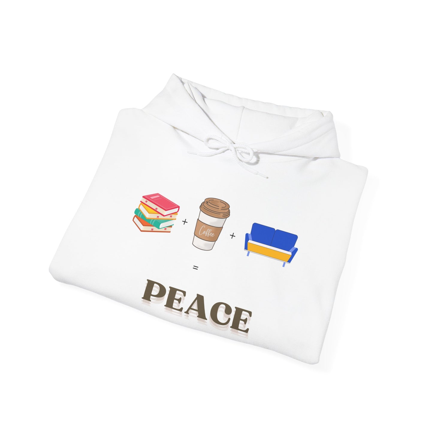 Peaceful Reading Hooded Sweatshirt - Cozy Unisex Sweatshirt for Book Lovers