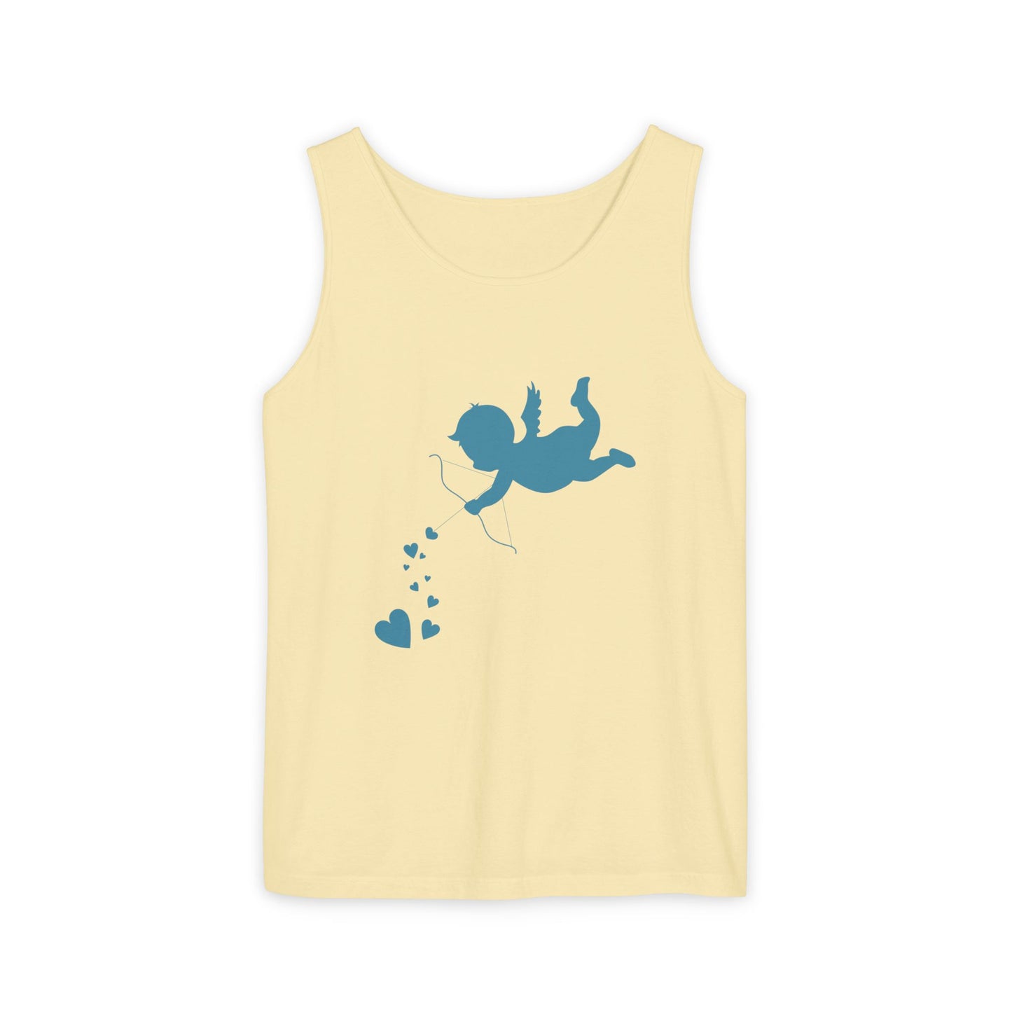 Cupid Love Tank Top - Unisex Garment-Dyed Shirt for Valentine's Day