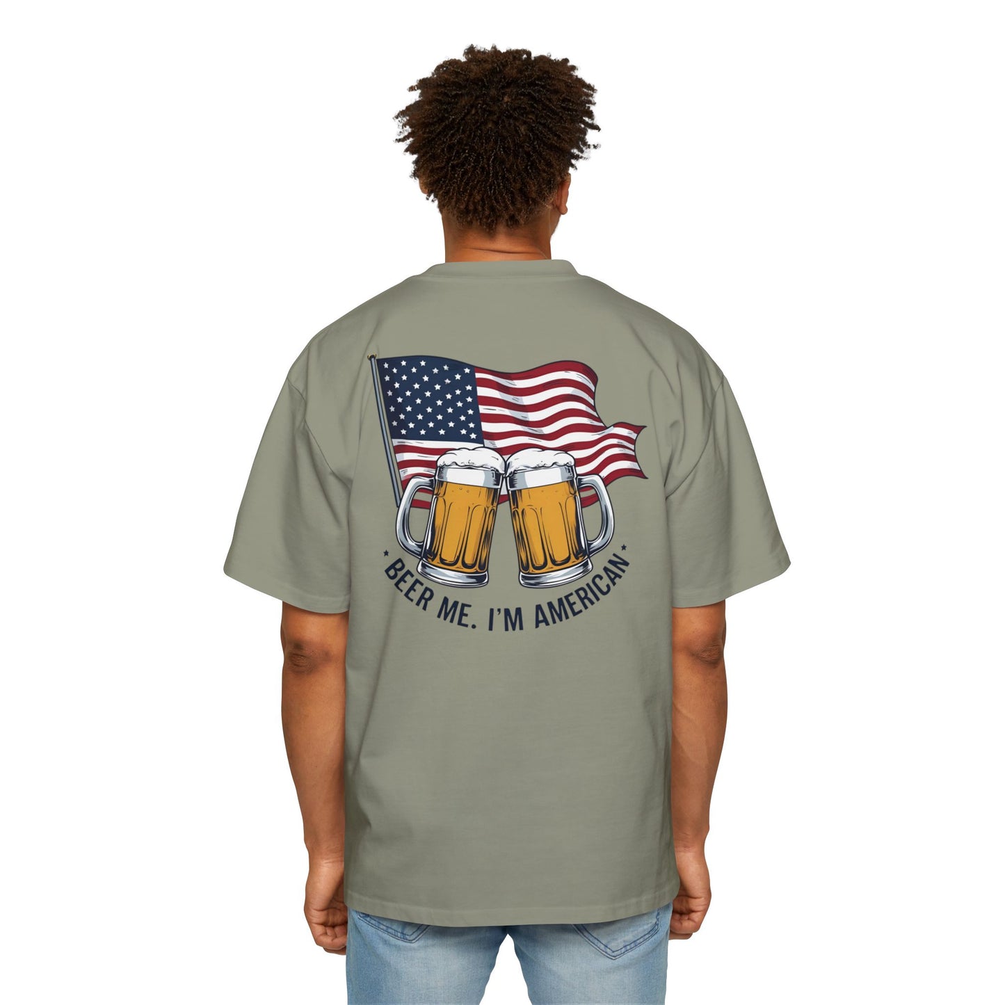 American Beer Lover's Tee | Men's Oversized Shirt