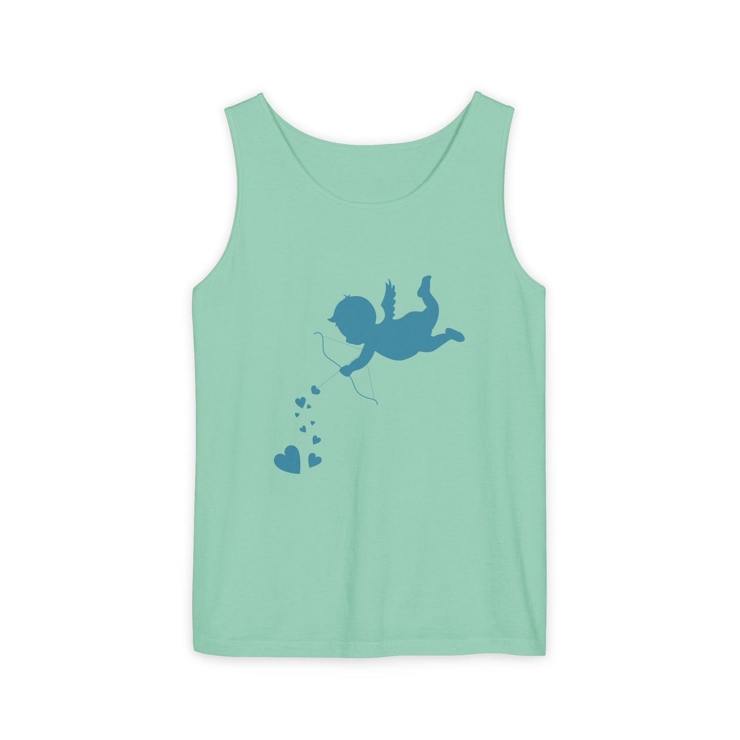 Cupid Love Tank Top - Unisex Garment-Dyed Shirt for Valentine's Day