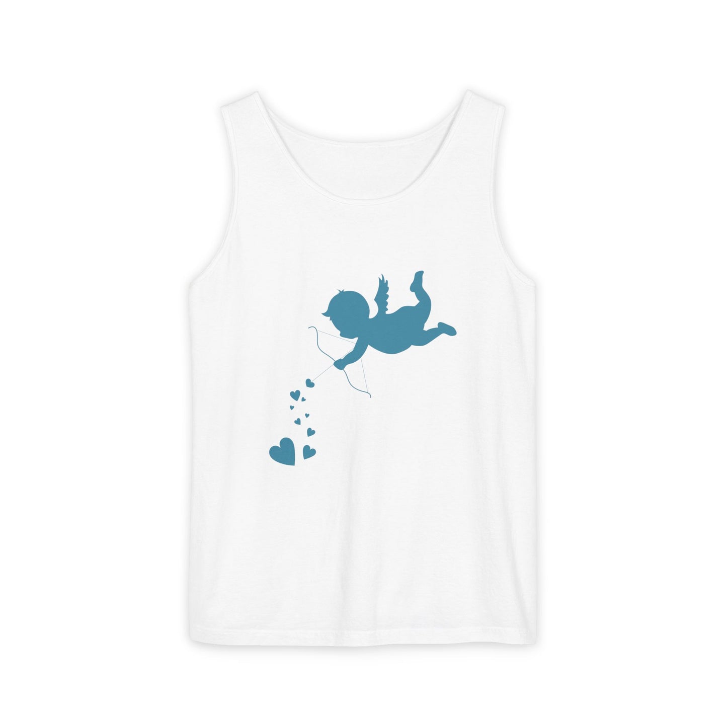 Cupid Love Tank Top - Unisex Garment-Dyed Shirt for Valentine's Day