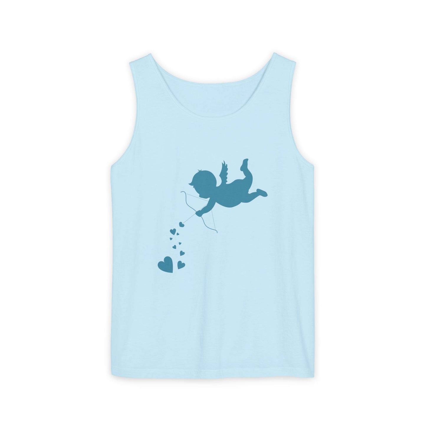 Cupid Love Tank Top - Unisex Garment-Dyed Shirt for Valentine's Day