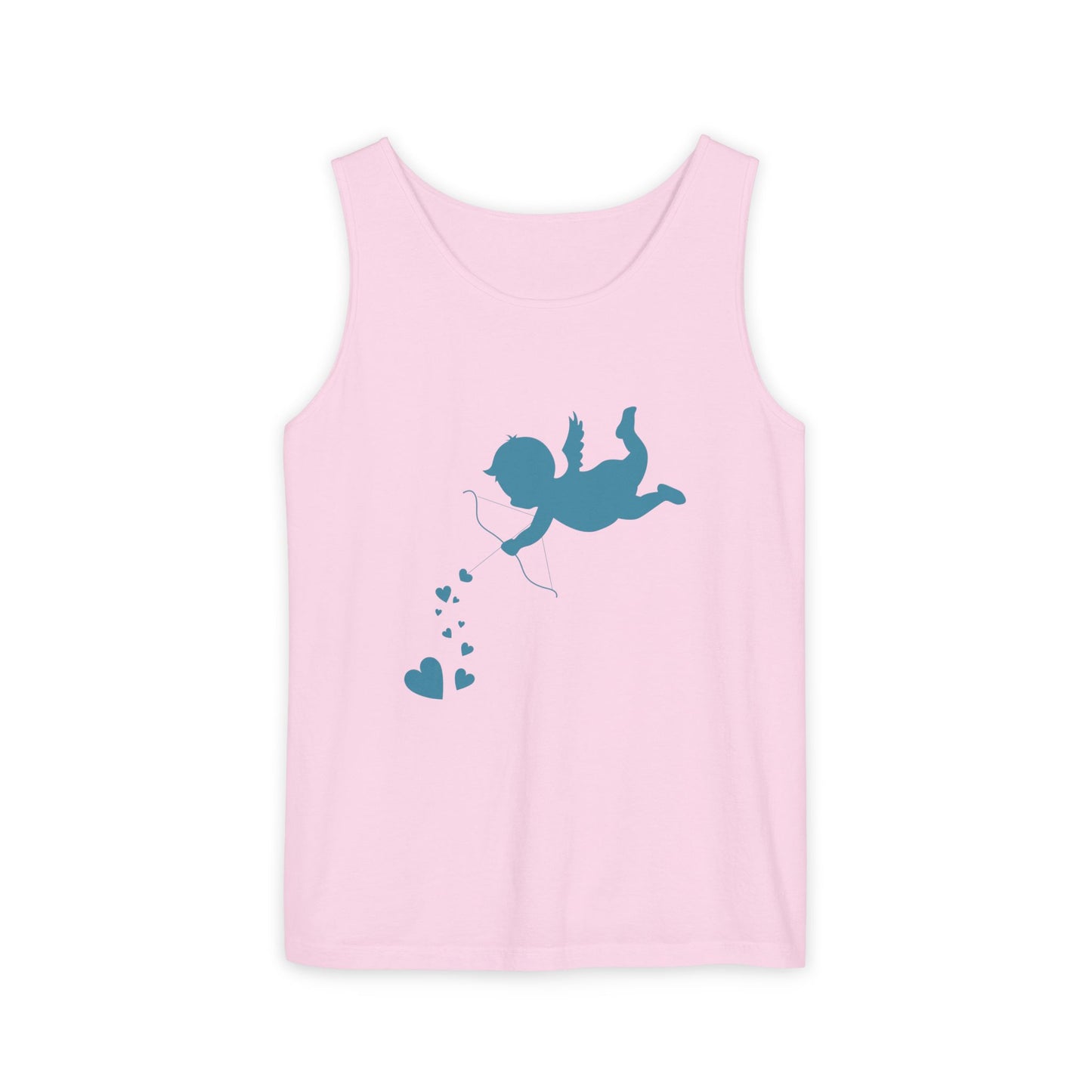 Cupid Love Tank Top - Unisex Garment-Dyed Shirt for Valentine's Day