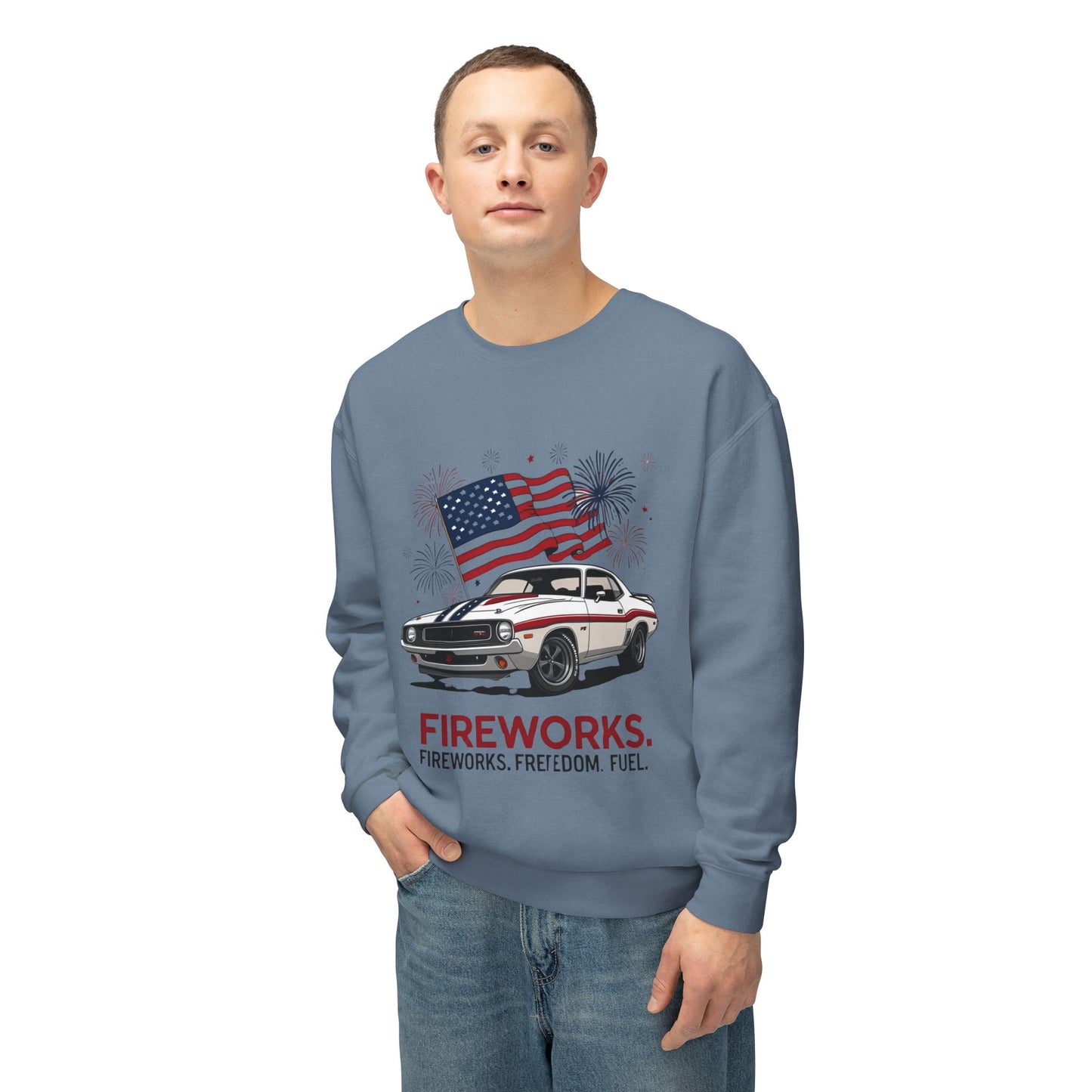 Patriotic Car Sweatshirt | Freedom Apparel