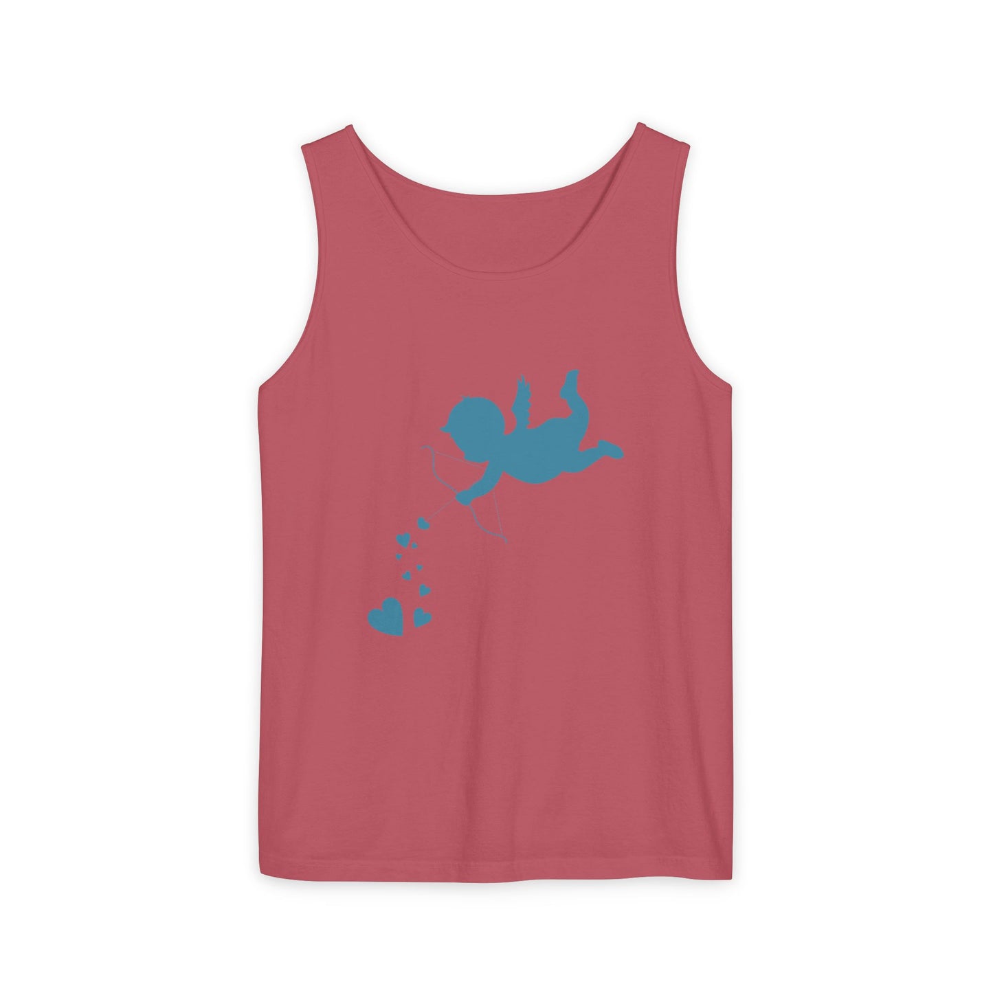 Cupid Love Tank Top - Unisex Garment-Dyed Shirt for Valentine's Day