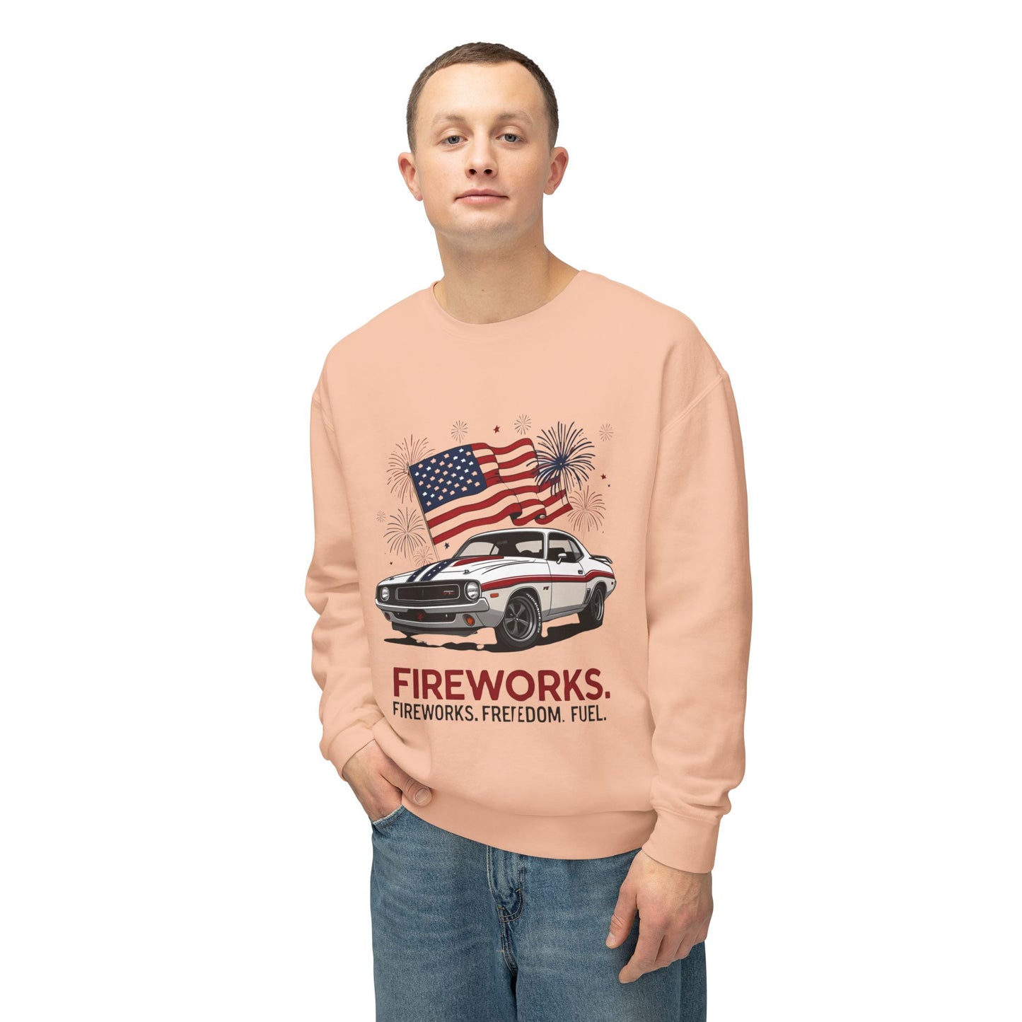 Patriotic Car Sweatshirt | Freedom Apparel