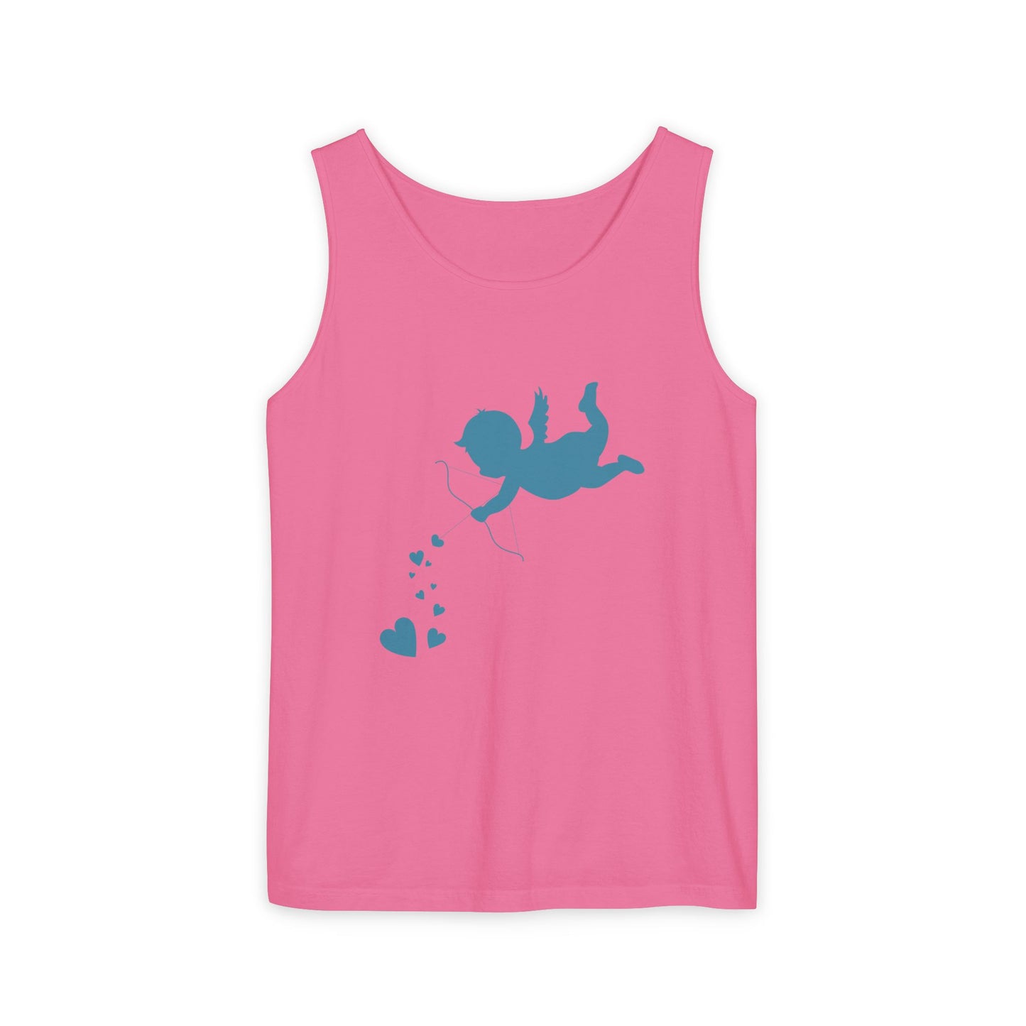 Cupid Love Tank Top - Unisex Garment-Dyed Shirt for Valentine's Day