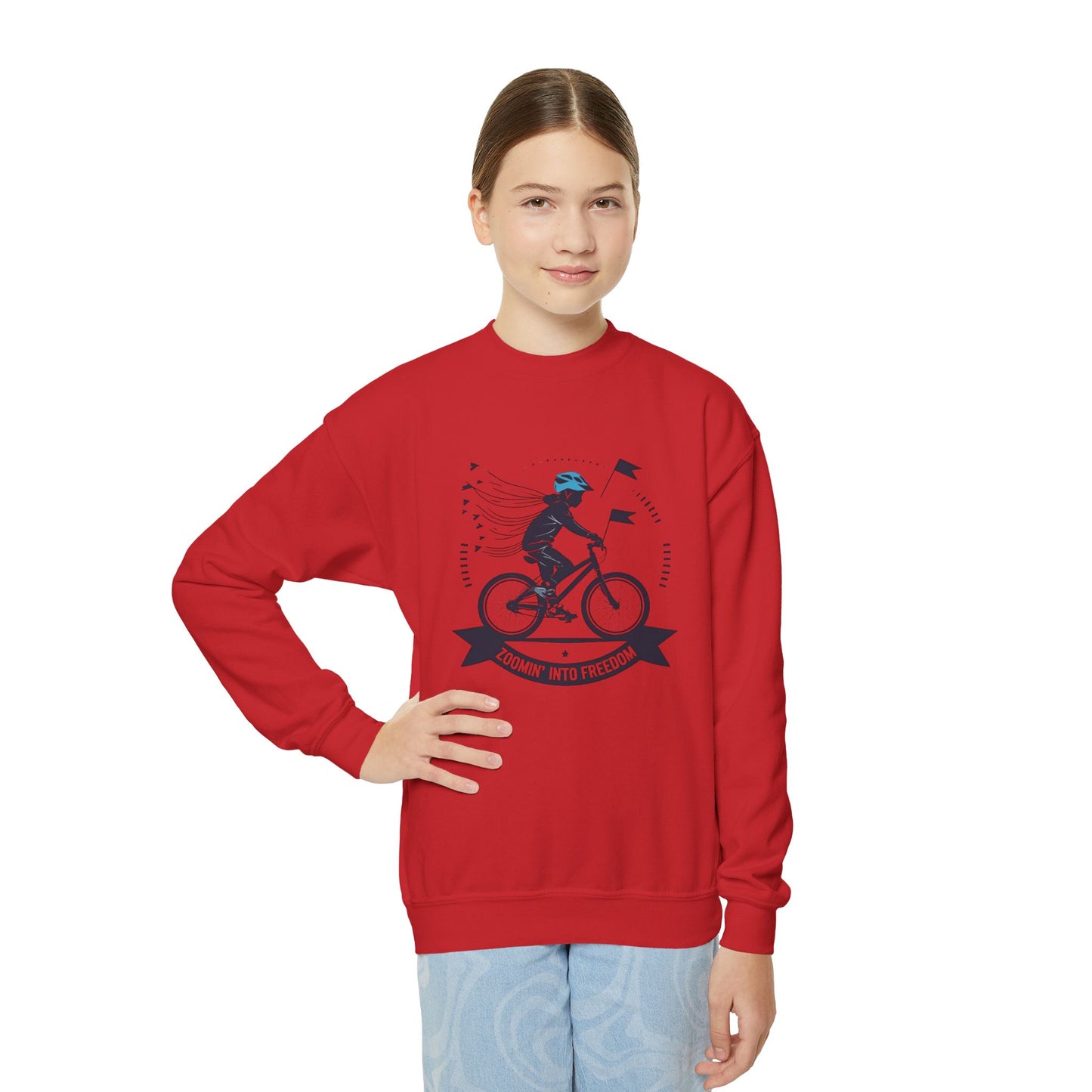 Youth Bicycle Adventure Crewneck Sweatshirt