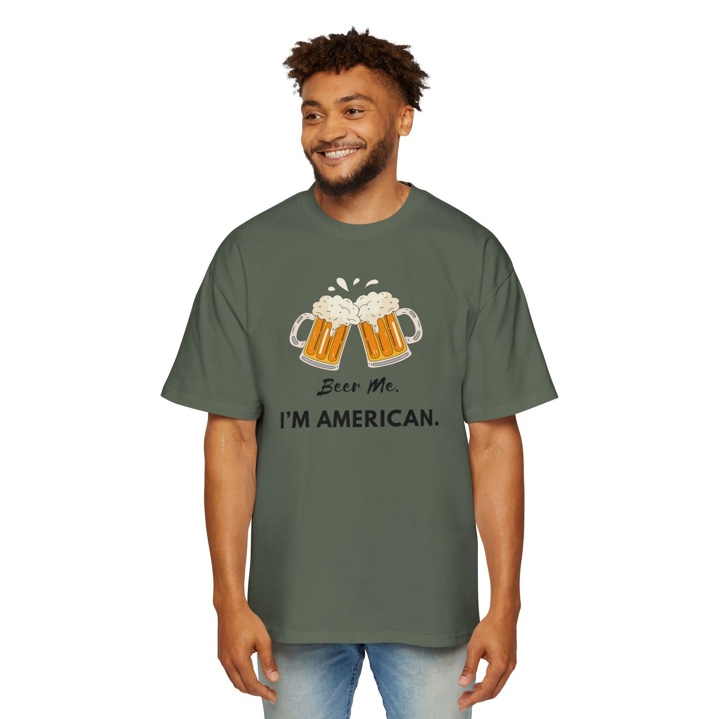 American Beer Lover's Tee | Men's Oversized Shirt