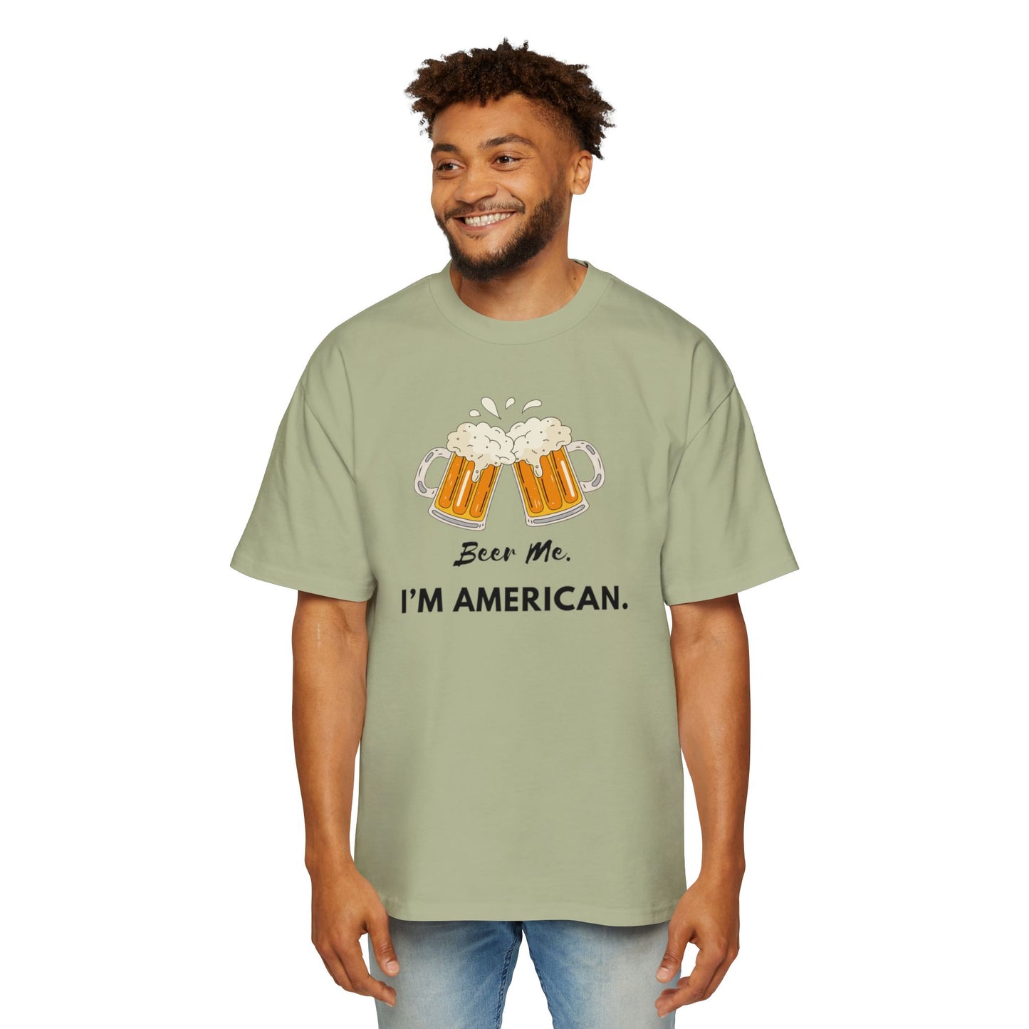 American Beer Lover's Tee | Men's Oversized Shirt