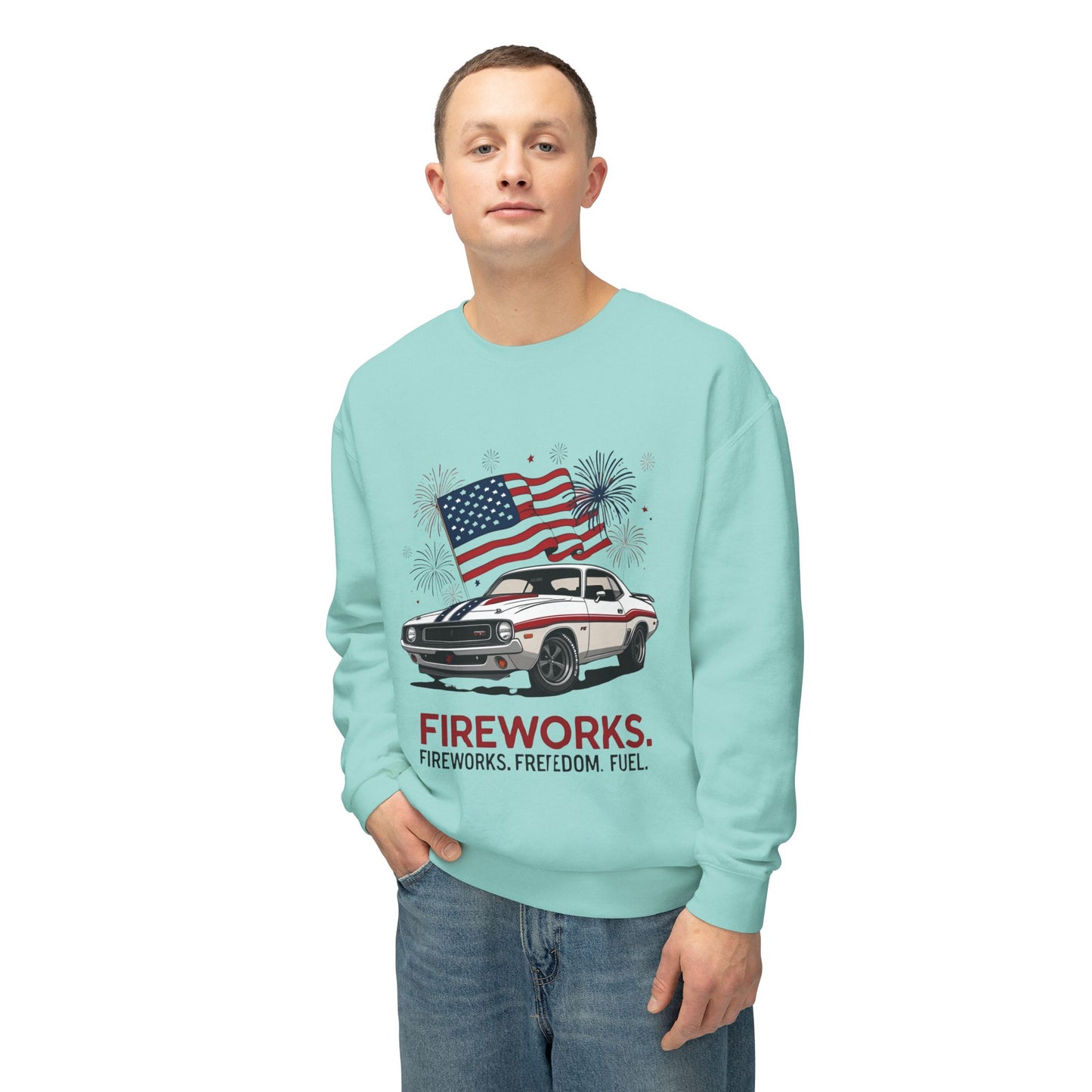 Patriotic Car Sweatshirt | Freedom Apparel