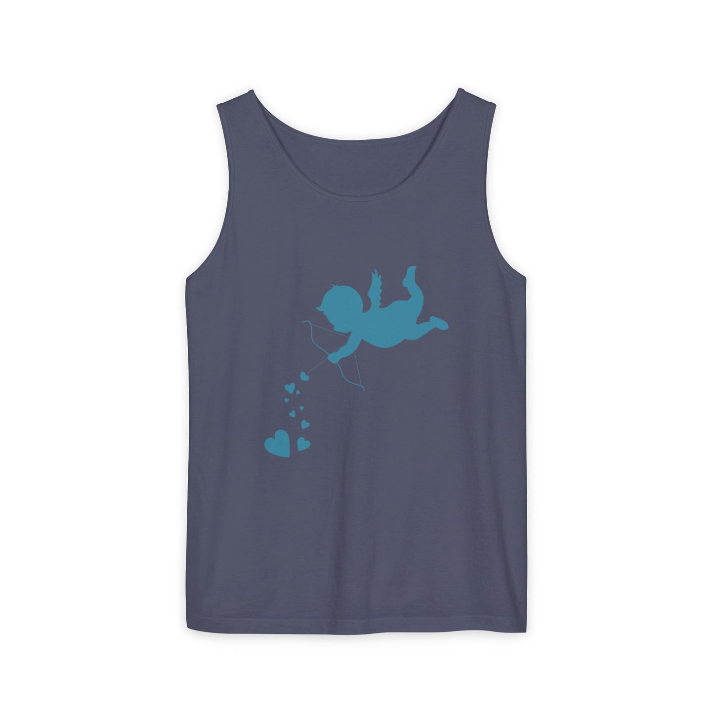Cupid Love Tank Top - Unisex Garment-Dyed Shirt for Valentine's Day