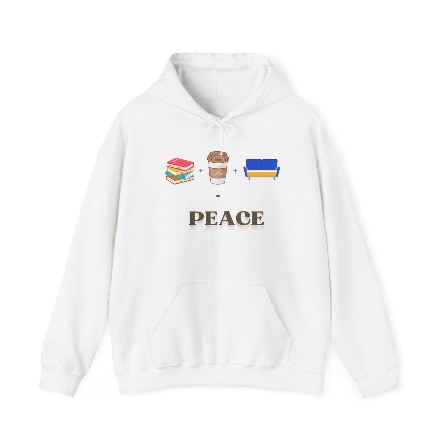 Peaceful Reading Hooded Sweatshirt - Cozy Unisex Sweatshirt for Book Lovers