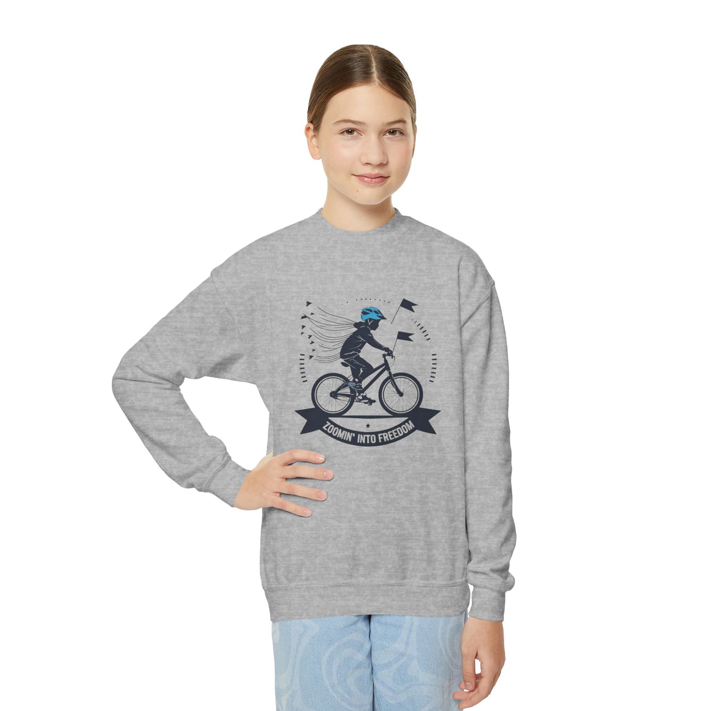 Youth Bicycle Adventure Crewneck Sweatshirt