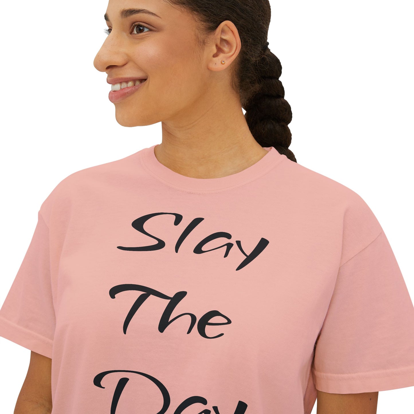 Slay The Day Boxy Tee for Women