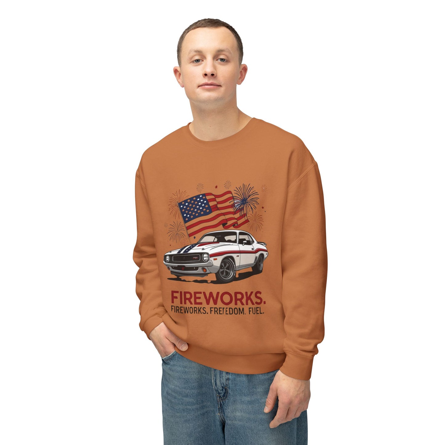 Patriotic Car Sweatshirt | Freedom Apparel
