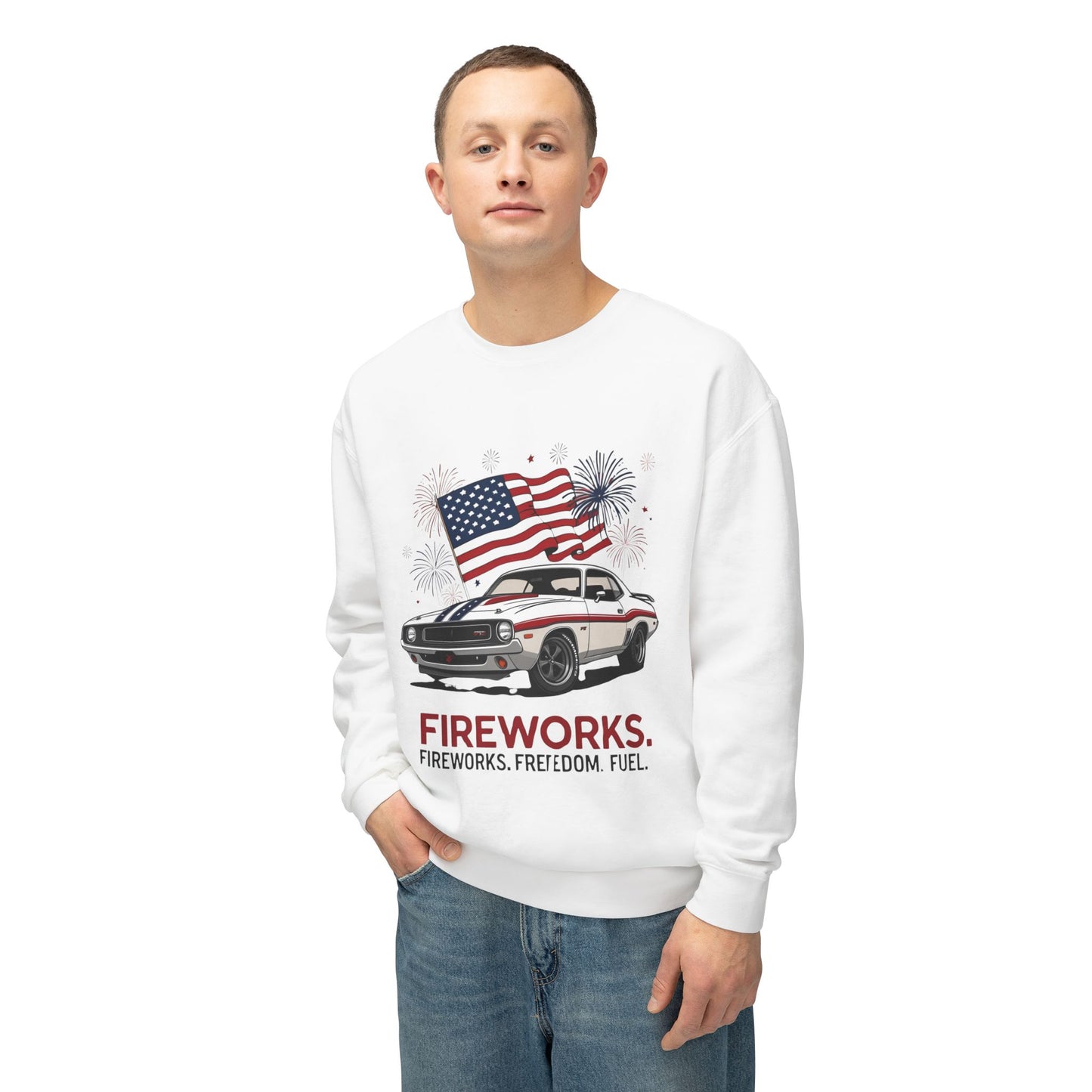 Patriotic Car Sweatshirt | Freedom Apparel