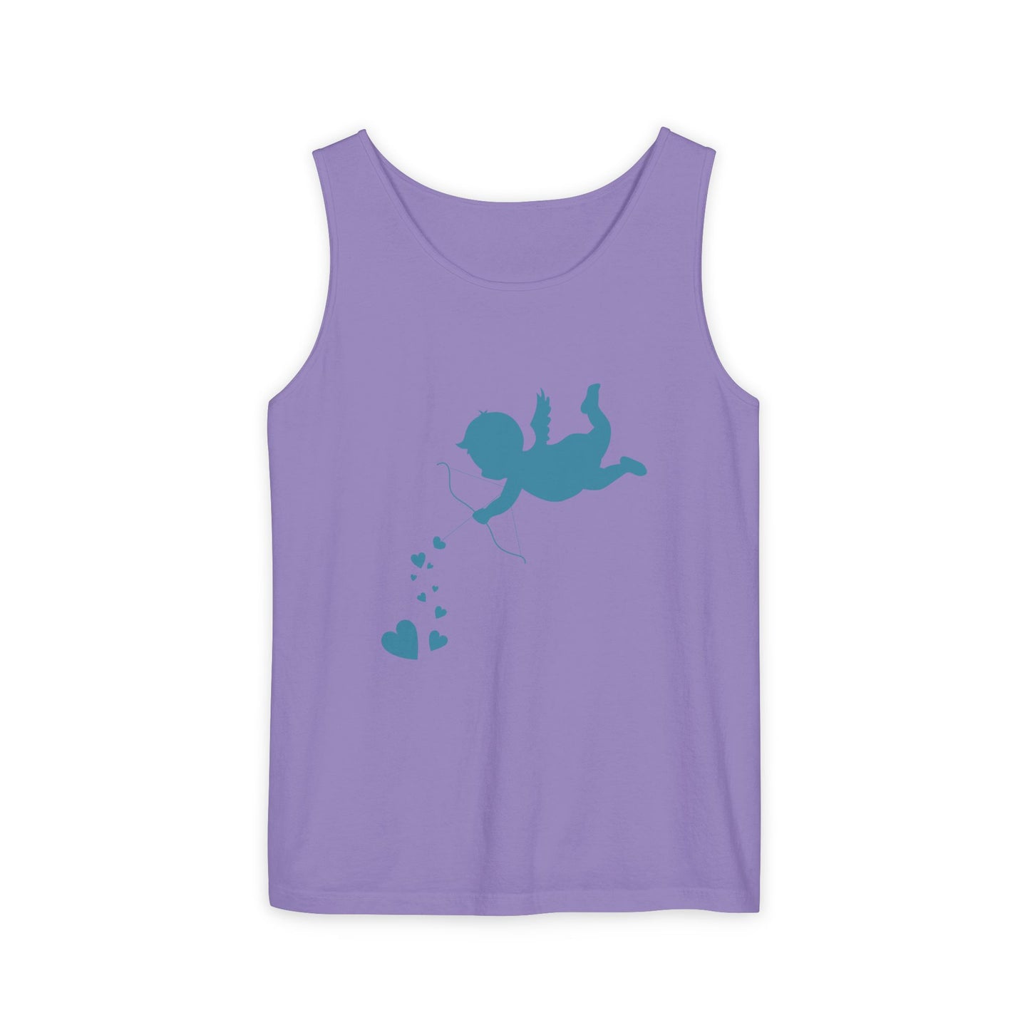 Cupid Love Tank Top - Unisex Garment-Dyed Shirt for Valentine's Day