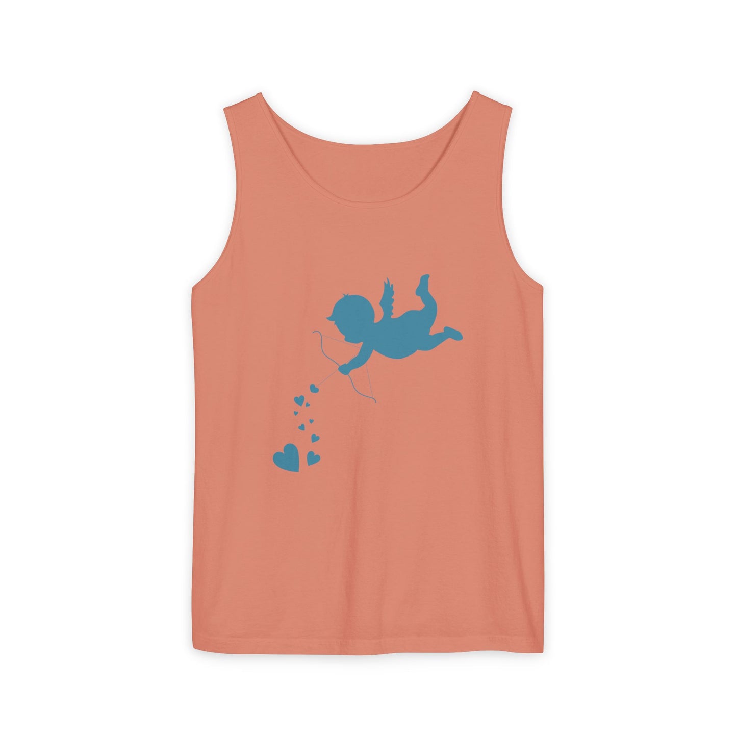 Cupid Love Tank Top - Unisex Garment-Dyed Shirt for Valentine's Day