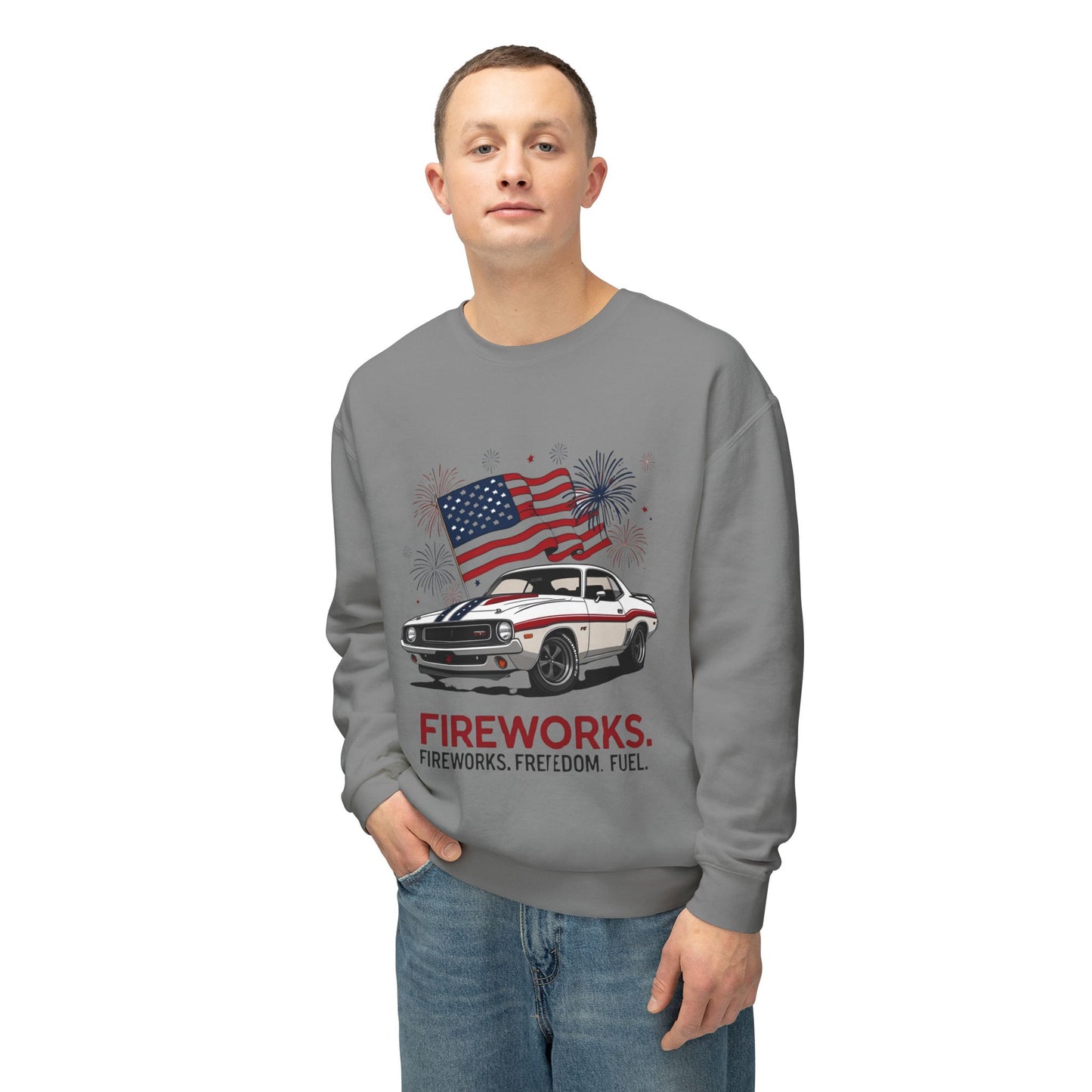Patriotic Car Sweatshirt | Freedom Apparel