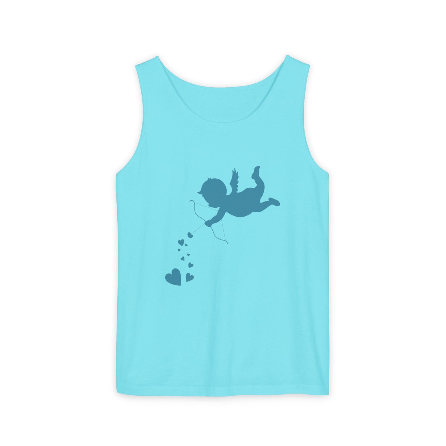 Cupid Love Tank Top - Unisex Garment-Dyed Shirt for Valentine's Day