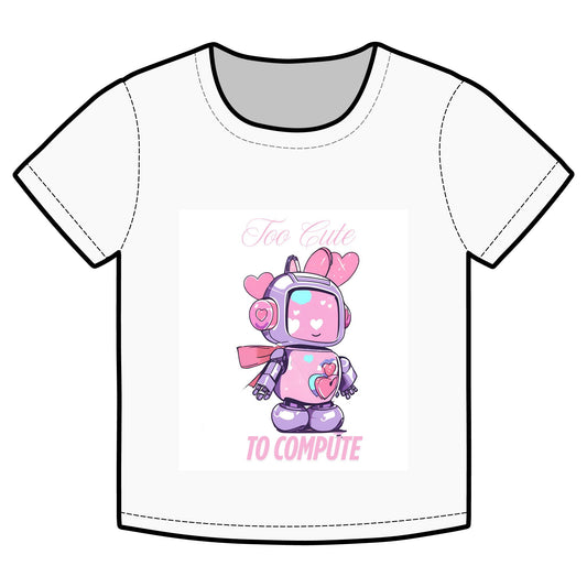 Cute Robot Organic Rib Baby Tee - Perfect for Playful Days
