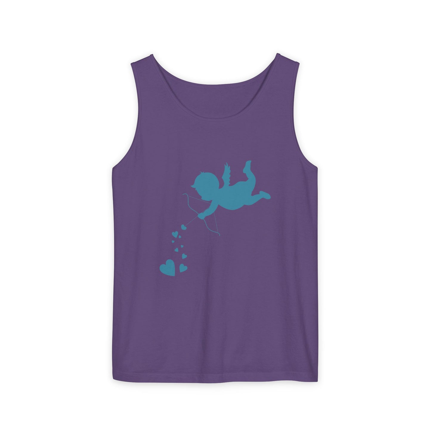 Cupid Love Tank Top - Unisex Garment-Dyed Shirt for Valentine's Day