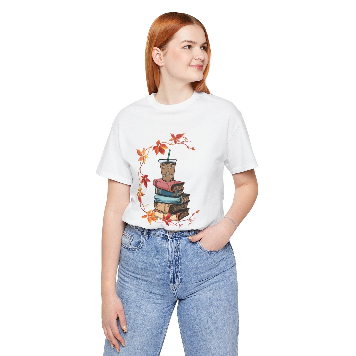 Cozy Autumn Book Lover Tee - Perfect for Fall Reading & Coffee Lovers