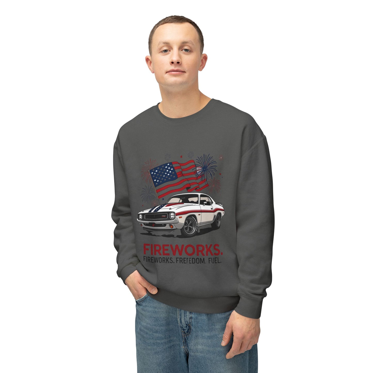Patriotic Car Sweatshirt | Freedom Apparel