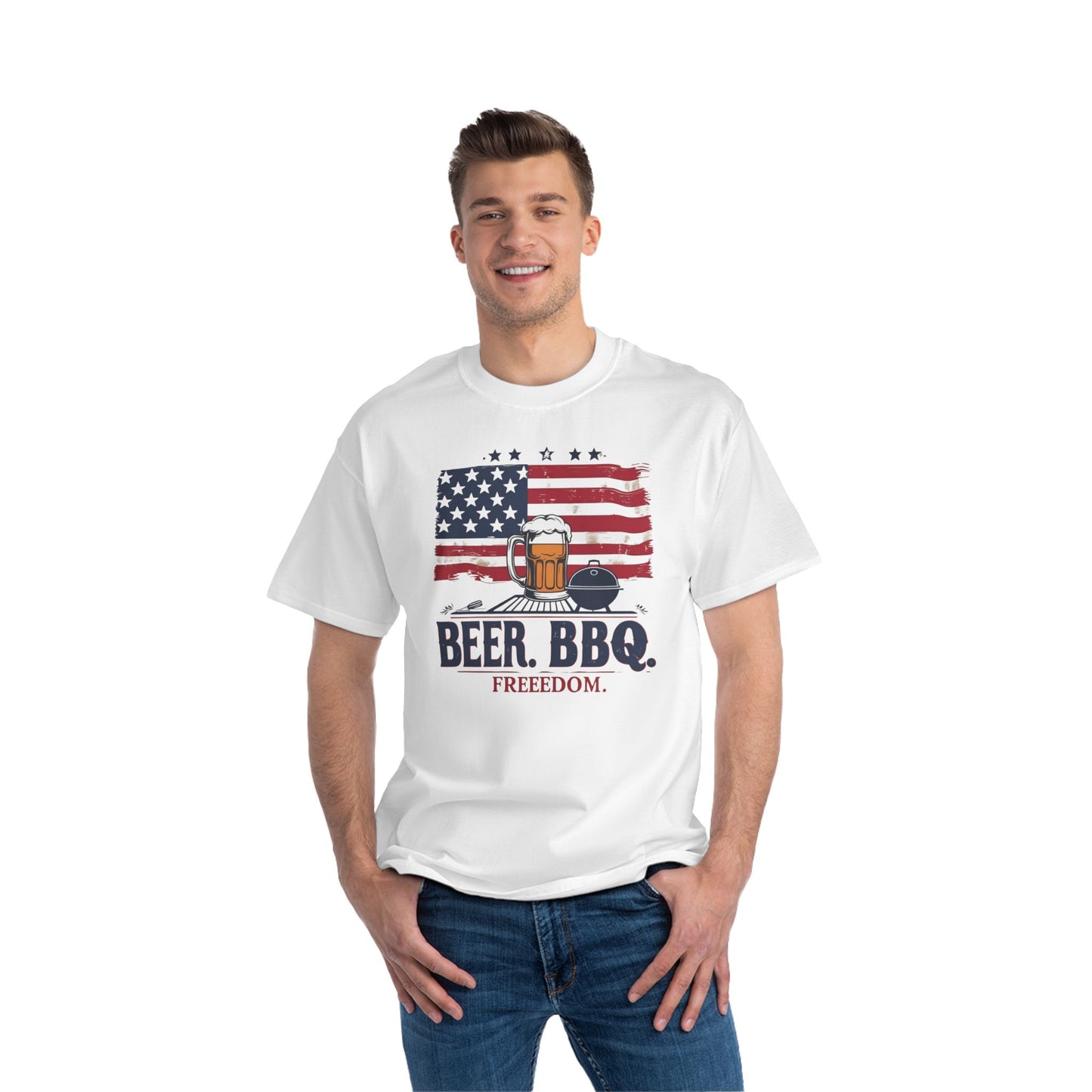 Men's T-Shirt - Round-Neck Beefy-T® Short-Sleeve Tee