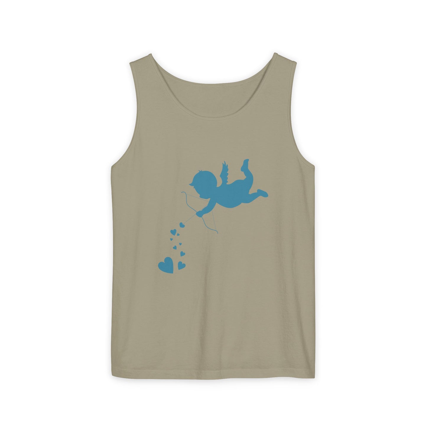 Cupid Love Tank Top - Unisex Garment-Dyed Shirt for Valentine's Day