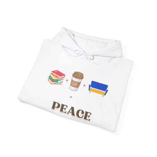 Peaceful Reading Hooded Sweatshirt - Cozy Unisex Sweatshirt for Book Lovers