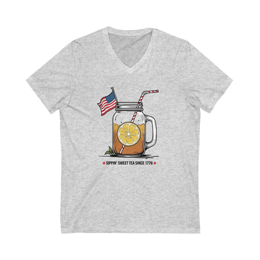 Patriotic Sweet Tea V-Neck Tee | Casual Summer Shirt