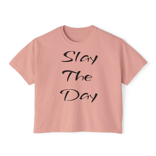 Slay The Day Boxy Tee for Women