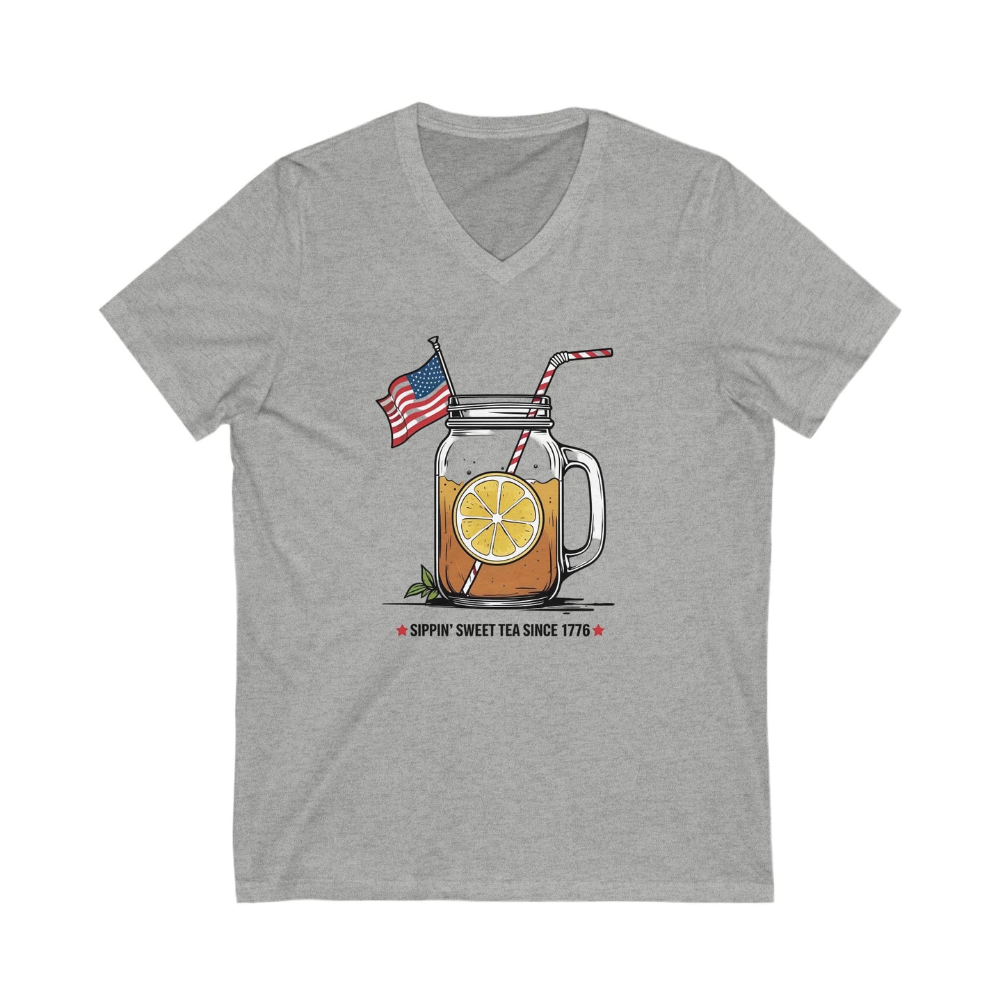 Patriotic Sweet Tea V-Neck Tee | Casual Summer Shirt