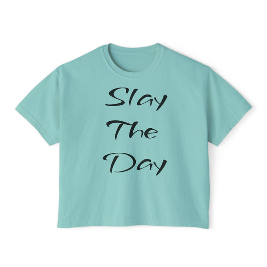 Slay The Day Boxy Tee for Women