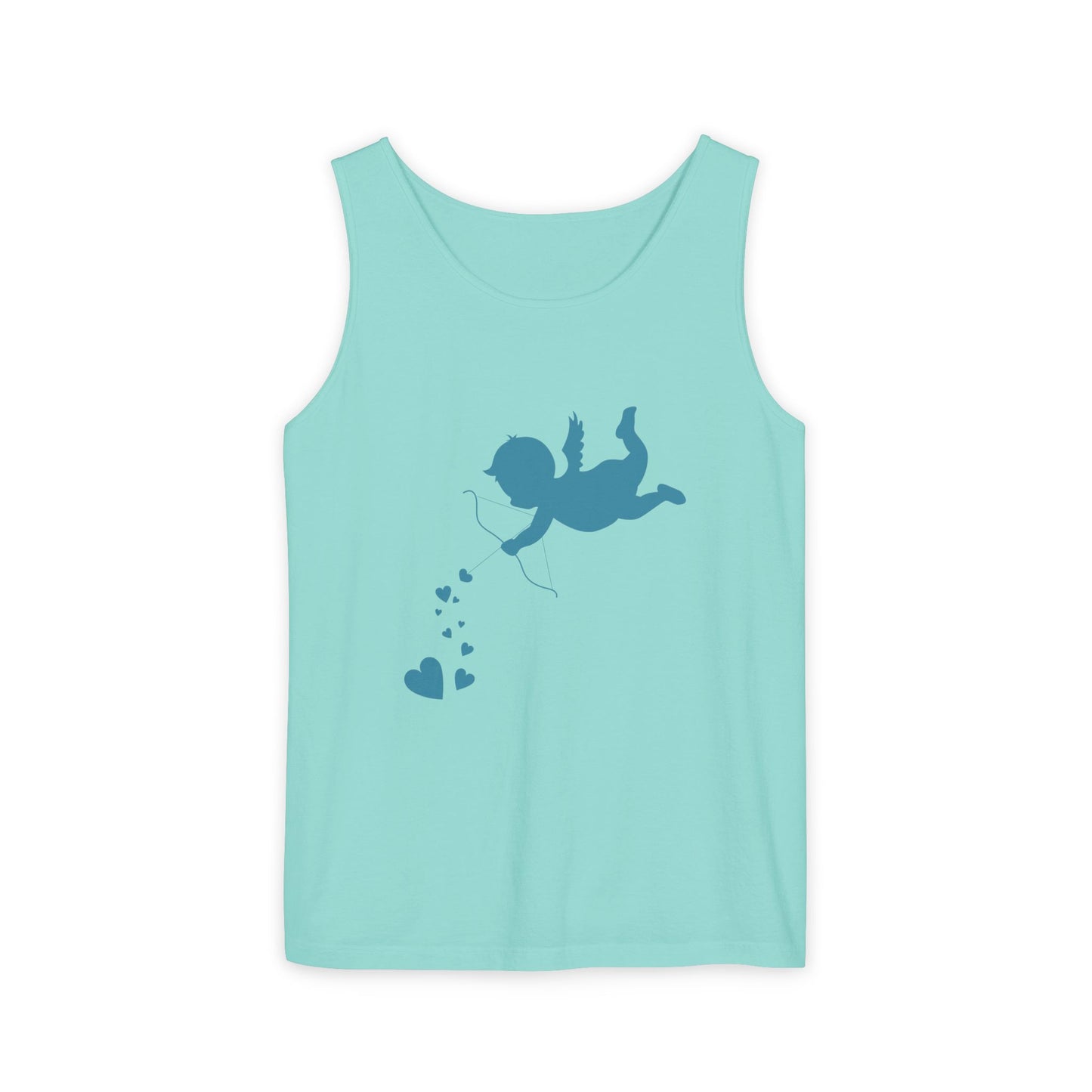 Cupid Love Tank Top - Unisex Garment-Dyed Shirt for Valentine's Day