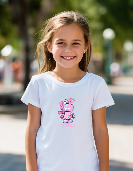 Cute Robot Organic Rib Baby Tee - Perfect for Playful Days